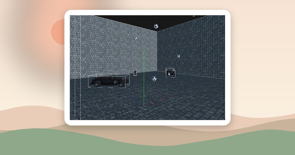 The physics demo running in the game engine